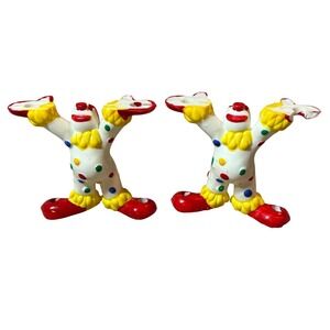 Vintage Clown Cake Separator Plate Holder and Pick